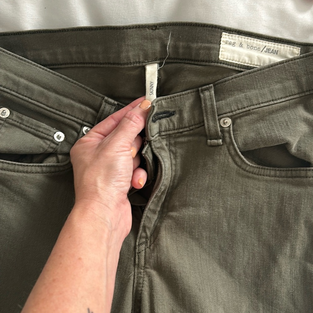 Rag & Bone skinny army green jeans . Excellent condition